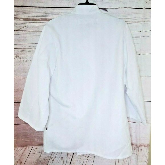 Puritan Cape Cod Size S RG White Chef Design Button Up Chef Coat - Picture 3 of 7